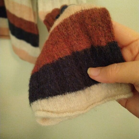 Madewell striped turtle neck sweater multicolor Mock neck size 3X - Picture 8 of 10